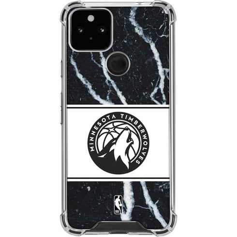 NBA Minnesota Timberwolves Marble Google Pixel 5 Clear Case